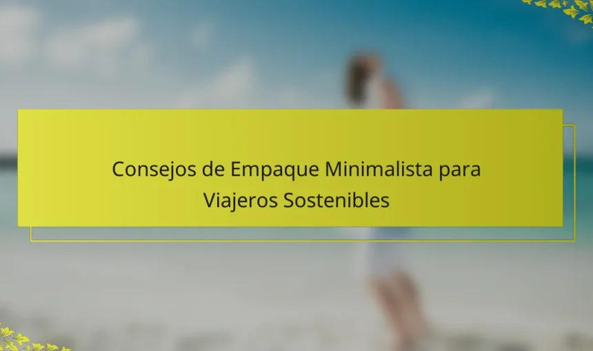 Consejos de Empaque Minimalista para Viajeros Sostenibles