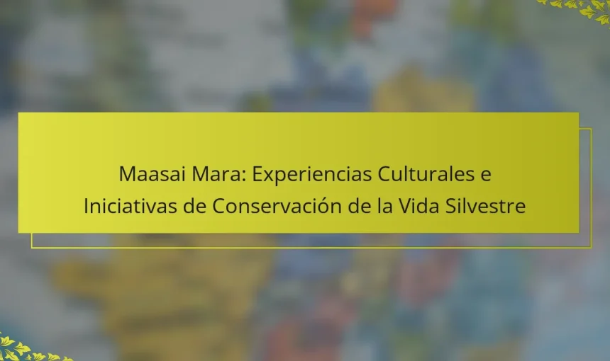 Maasai Mara: Experiencias Culturales e Iniciativas de Conservación de la Vida Silvestre
