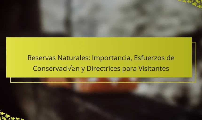 Reservas Naturales: Importancia, Esfuerzos de Conservación y Directrices para Visitantes