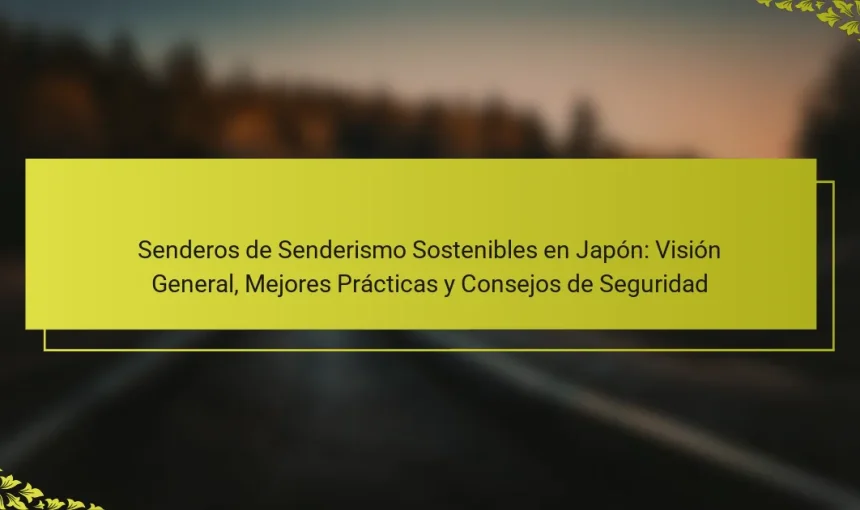 Senderos de Senderismo Sostenibles en Japón: Visión General, Mejores Prácticas y Consejos de Seguridad